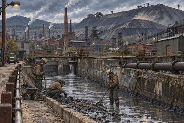 Scene featuring Bera Salk: right, working the long rake